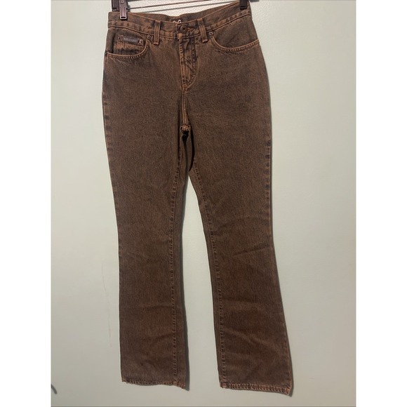 Dolce And Gabbana Women's Jeans Boot Cut 28x35 Blue Brown Shading Made In Italy - Picture 1 of 13